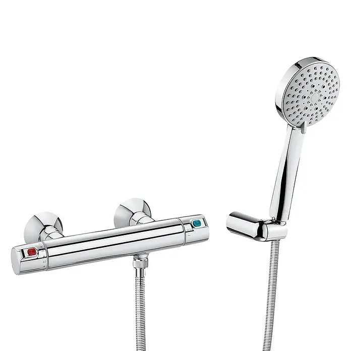 Roca Conjunto de ducha Stella en pack - Distancia entre orificios: 60 cm, Número de funciones: 3, Cromado