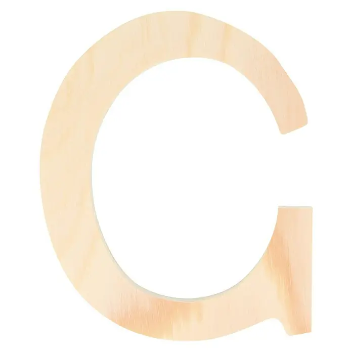 Artemio Letra de madera - Motivo: C, L x An x Al: 11,5 x 1 x 11,5 cm, Madera