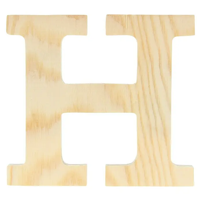 Artemio Letra de madera - Motivo: H, L x An x Al: 11,5 x 1 x 11,5 cm, Madera