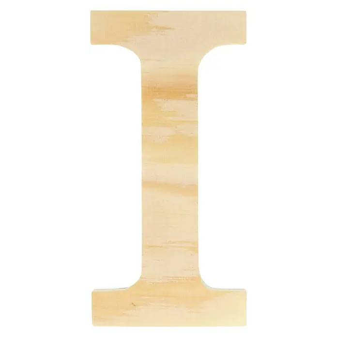 Artemio Letra de madera - Motivo: I, L x An x Al: 11,5 x 1 x 11,5 cm, Madera