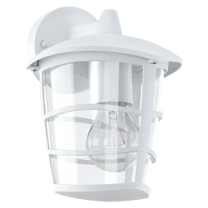 Eglo Aloria Aplique exterior - 60 W, 19 x 17 x 22,5 cm, Blanco, IP44, Descendente
