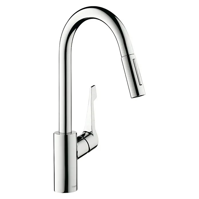 Hansgrohe Grifo de cocina Cento XL - Cromo, Brillante, Grifo extraíble