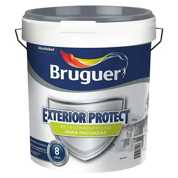 Bruguer Pintura para fachadas Exterior Protect - Blanco, 15 l, Mate