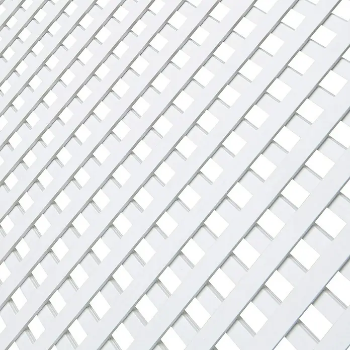 Celosía PVC 18 mm - An x Al: 1 x 2 m, Blanco