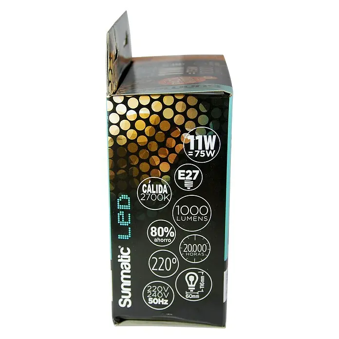 Sunmatic Bombilla LED - 2 uds., 11 W, Color de luz: Blanco cálido, No regulable