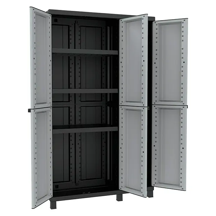 Terry Armario de PVC TwistBlack - L x An x Al: 39 x 102 x 170 cm, Capacidad de carga: 20 kg/balda