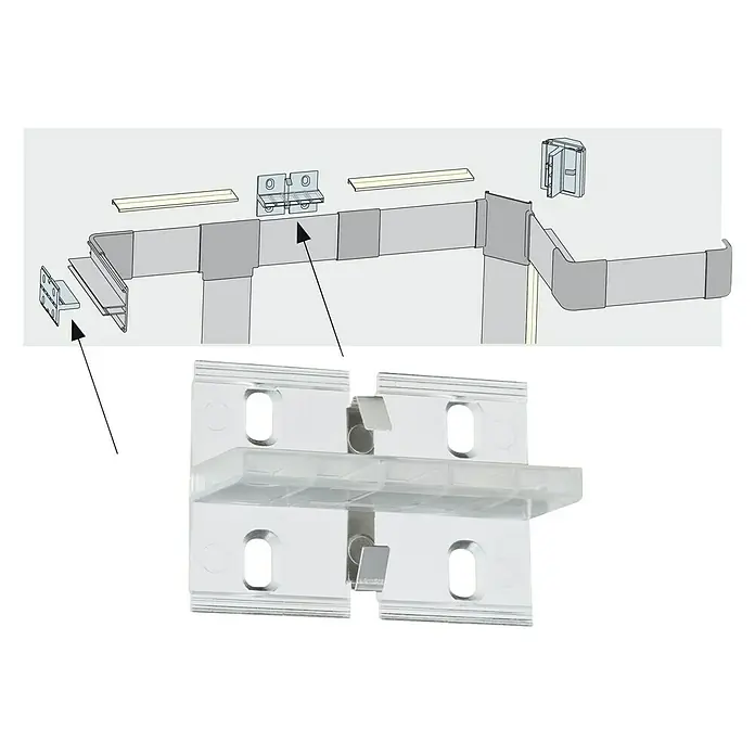 Paulmann Duo Držač za profil - 50 x 21 x 36 mm, Metal, 4 Kom. - Proizvod u upotrebi