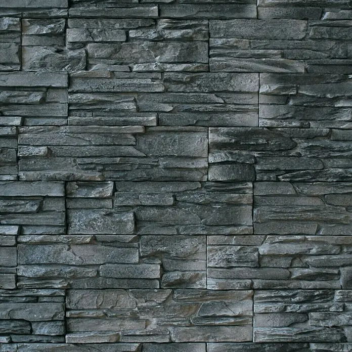 Pločice od ukrasnog kamena Sootblack - 11,2 x 39 cm, Antracit, Izgled kamena - Pogled sprijeda
