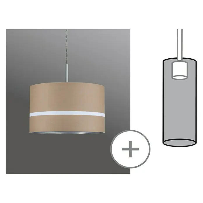 Paulmann DecoSystems Lampenschirm Tessa - Durchmesser: 25 cm, Caramel, Textil, Form: Rund - Anwendungsbeispiel