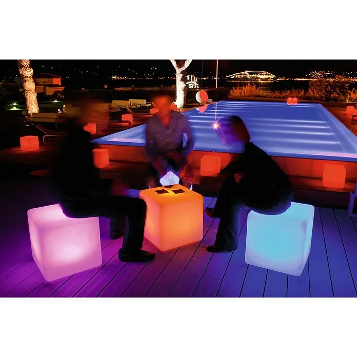 Ibelec Lámpara LED decorativa Cube - 1 W, Blanco