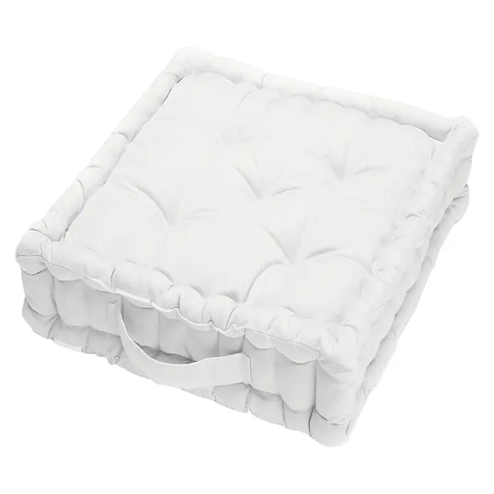 Cojín para suelo - Blanco, 45 x 45 cm, 100% algodón
