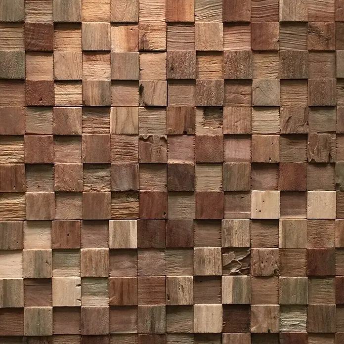Panel de revestimiento Ultrawood Teka Square - 49,5 cm x 18 cm x 12,5 mm