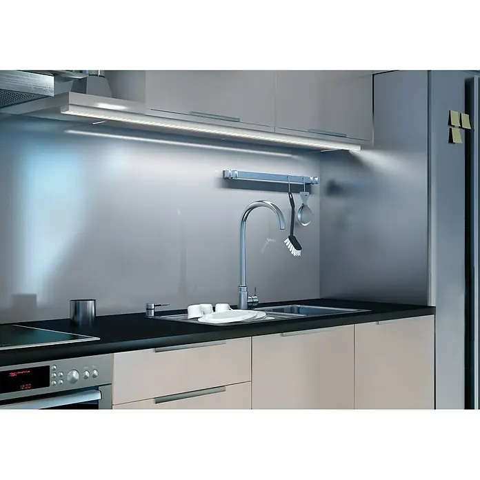 Paulmann Perfil en U con difusor para tiras LED - L x An x Al: 1 m x 2,3 cm x 1,5 cm, Aluminio