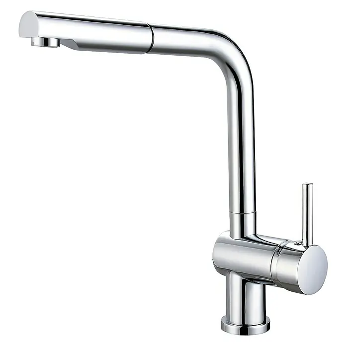 Rousseau Grifo de cocina Carré - Cromo, Brillante, Grifo extraíble