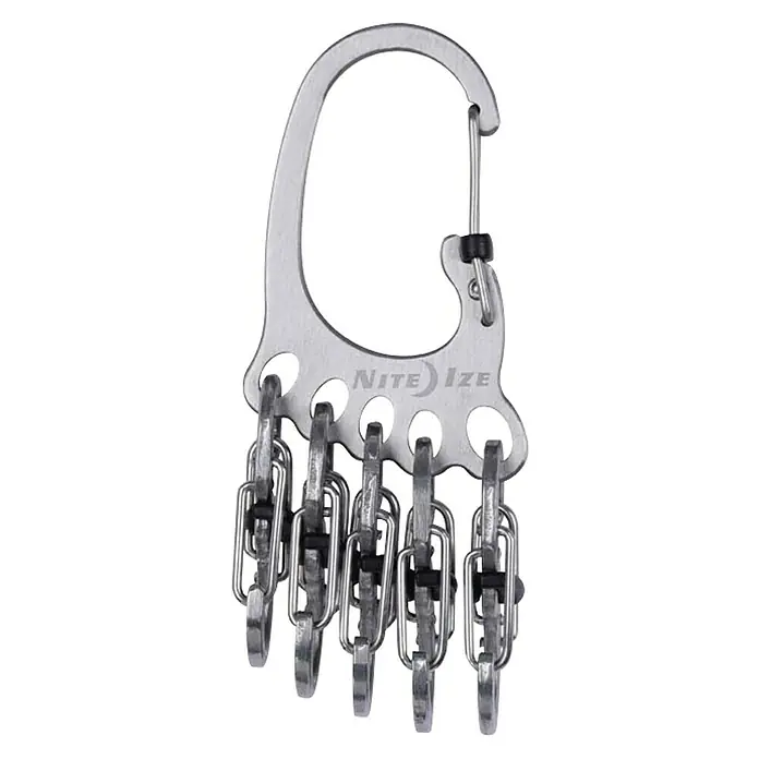 Nite Ize Karabinerhaken BigFoot Locker KeyRack - L x B: 140 x 20 mm, Edelstahl
