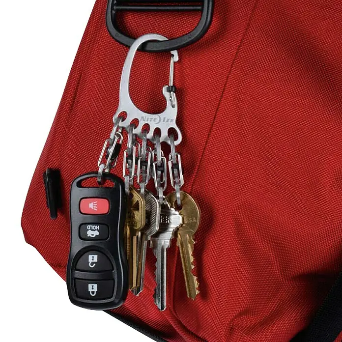 Nite Ize Karabinerhaken BigFoot Locker KeyRack - L x B: 140 x 20 mm, Edelstahl