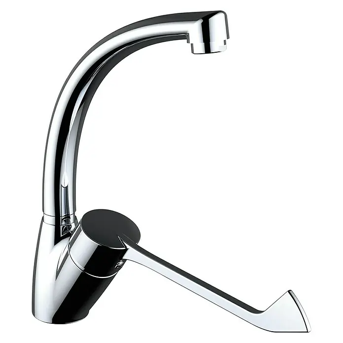 Clever Eno Grifo de cocina gerontológico - Cromo, Brillante, Caño alto