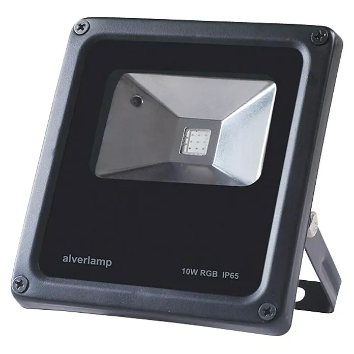 Alverlamp Proyector LED LPRO10RGB - Negro, Mando a distancia, 10 W, IP65