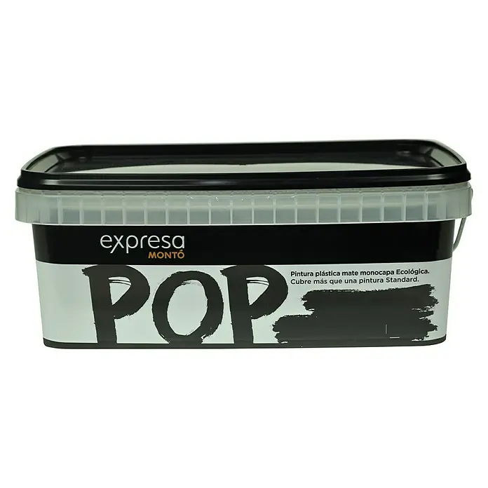 Montó Pop Pintura para paredes - Negro, 2,5 l, Mate
