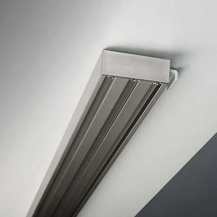 Expo Ambiente Gardinenprofil Smart Set - Anzahl Läufe: 3 Stk., Silbergrau, 160 cm