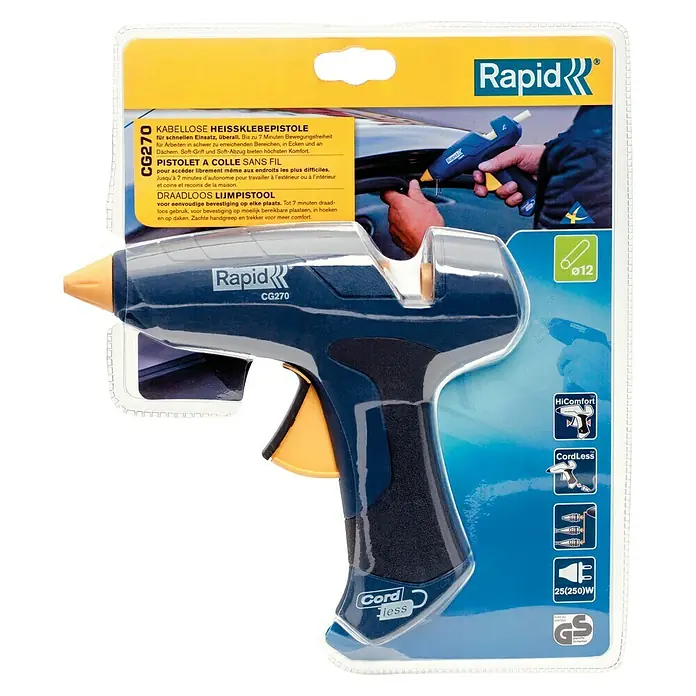 Rapid Pistola termoencoladora CG270 - 25 W, Diámetro cartucho de cola: 12 mm