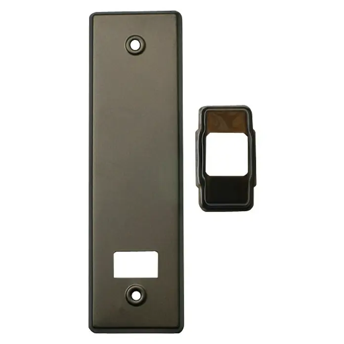 Embellecedor con placa - L x An x Al: 73 x 41 x 25 mm, Aluminio, Bronce
