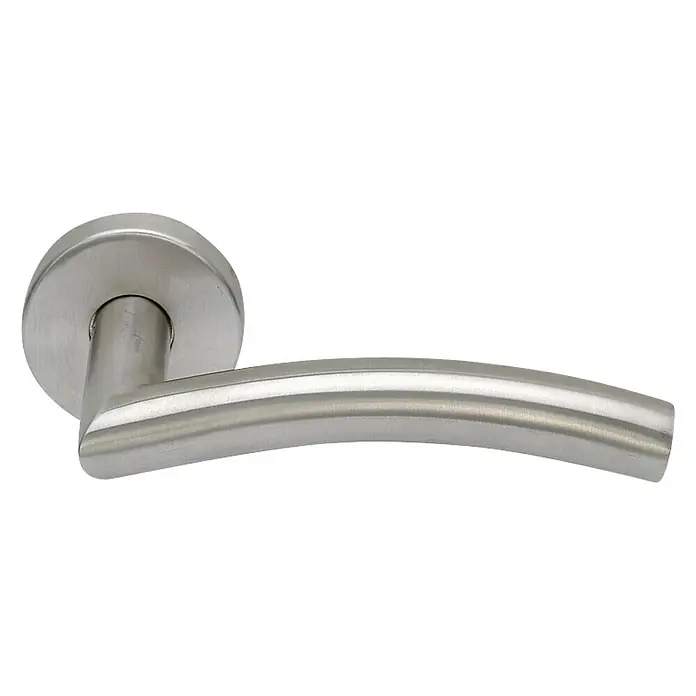 GDK Juego de manillas QDT-08 SS - Largo: 12 cm, Acero inoxidable, Plateado