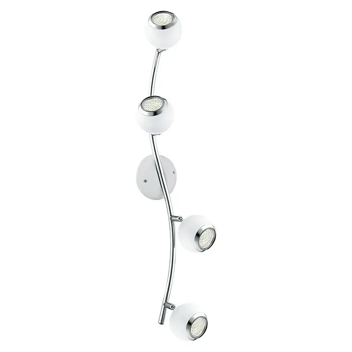 Eglo Regleta LED Bimeda - 12 W, L x An x Al: 10 x 64 x 10 cm, Blanco/Cromado, Blanco cálido