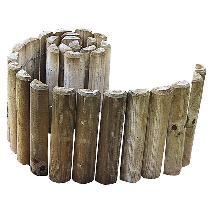 Forest-Style Bordura enrollable Siloux - L x An x Al: 180 x 5 x 30 cm, Madera