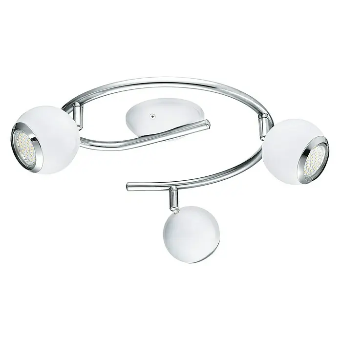 Eglo Plafón LED Bimeda - 9 W, L x An x Al: 29 x 29 x 34,5 cm, Blanco/Cromado, Blanco cálido