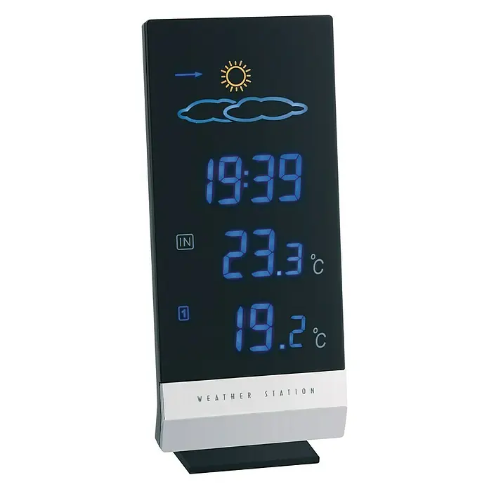 TFA Dostmann Estación meteorológica inalámbrica BTR Sensor T - Digital, Ancho: 2 cm, Negro