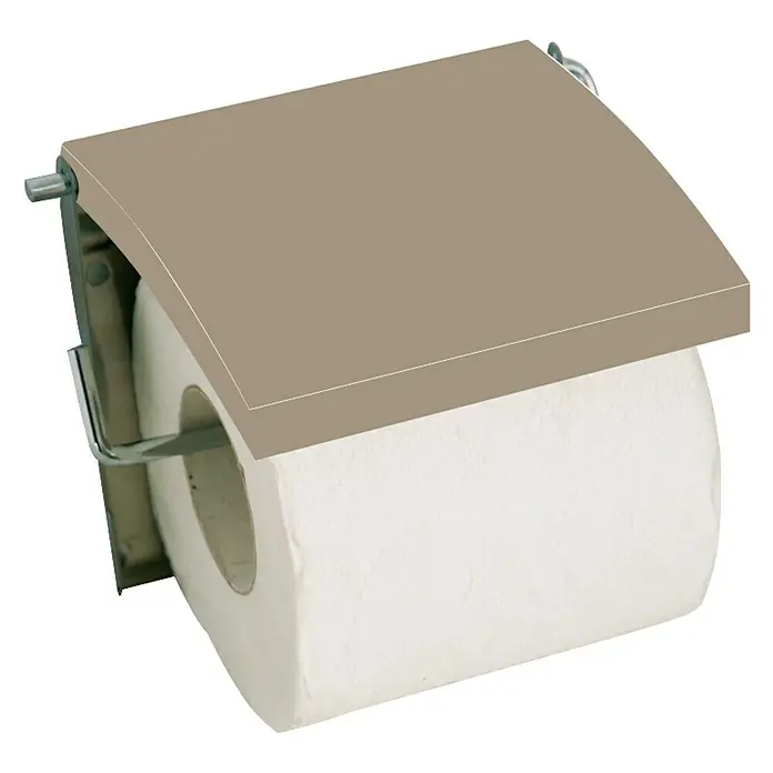MSV Portarollos de papel higiénico MDF - Con tapa, Beige, MDF