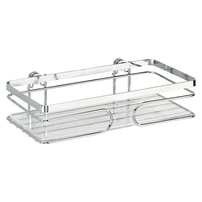 Wenko Cesta de baño Premium - L x An x Al: 13,5 x 24 x 6,5 cm, Acero inoxidable