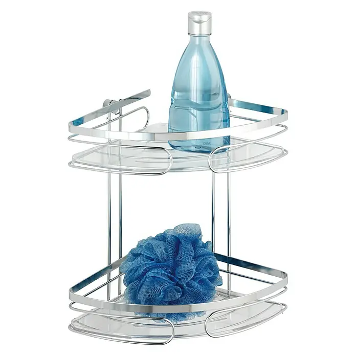 Wenko Cesta de baño angular doble Premium - L x An x Al: 19,5 x 19,5 x 27,5 cm