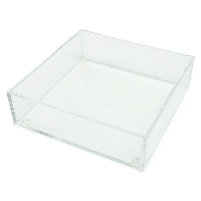 Deblanch Organizador acrílico 16 x 16 cm - L x An x Al: 16 x 16 x 4,5 cm, Transparente, Polipropileno