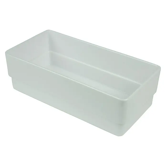 Deblanch Organizador acrílico 8 x 15 cm - L x An x Al: 15 x 8 x 5 cm, Blanco, Polipropileno