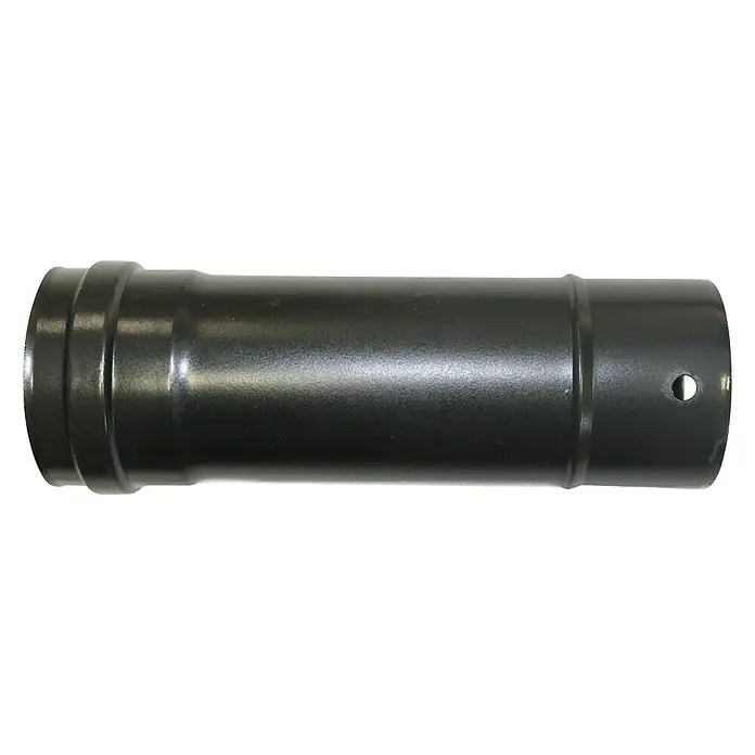 Tubo para estufa de pellets - Ø x L: 80 mm x 50 cm, Recubrimiento en polvo, Negro