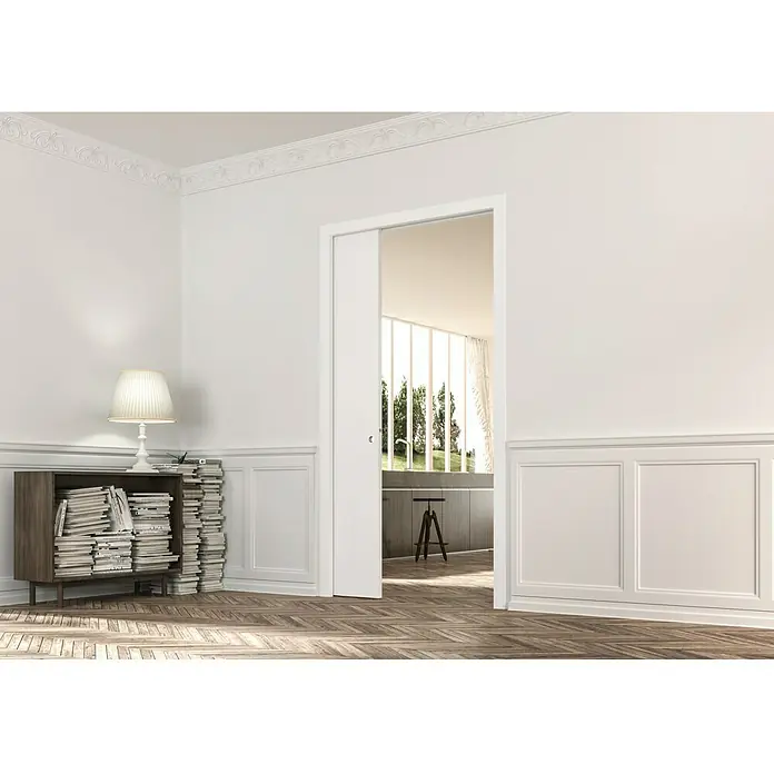 Eclisse Estructura de puerta corredera para pared de placa de yeso laminado - 60 x 202 cm, Acero