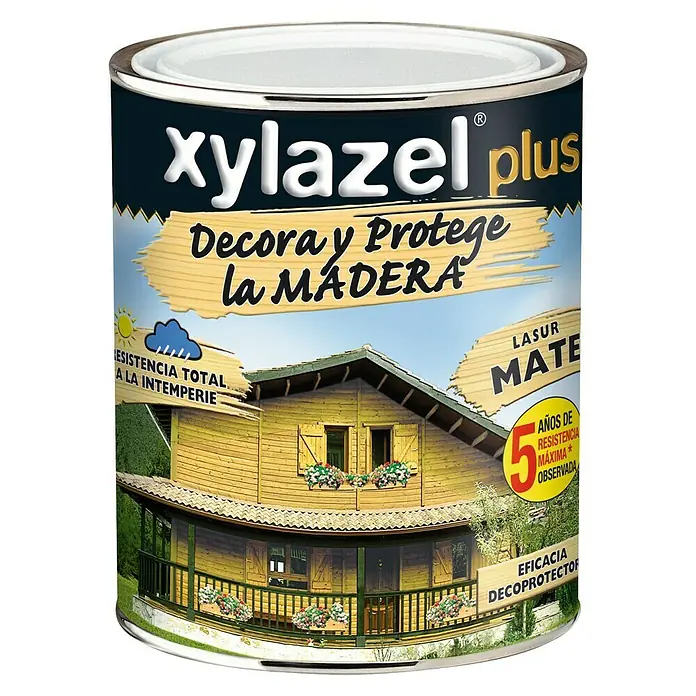 Xylazel Protección para madera lasur Decora - Pino Oregón, 750 ml, Mate