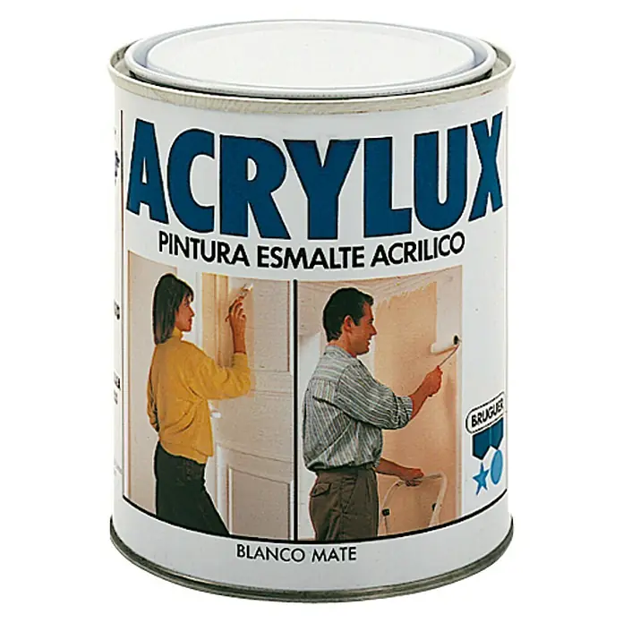 Bruguer Esmalte blanco Acrylux - Blanco, 750 ml, Mate