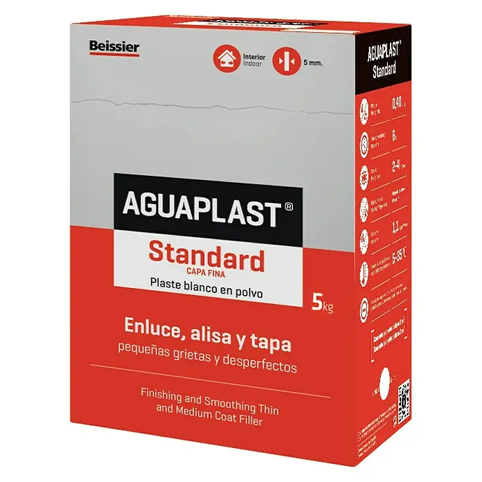 Beissier Aguaplast Plaste Standard capa fina - Blanco, 5 kg
