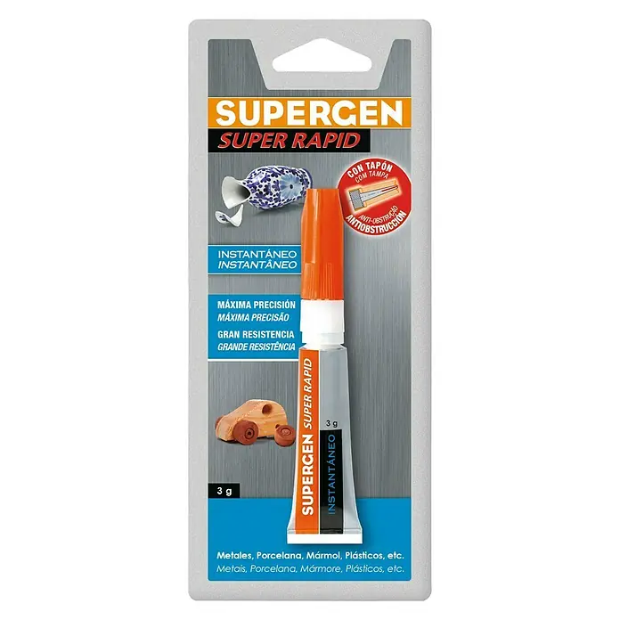 Supergen Pegamento instantáneo Super rapid - 3 g