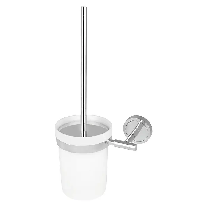 Bath Stage B-Right Escobillero - Metal, Blanco/Cromado