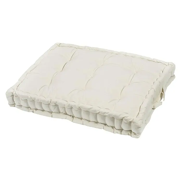 Cojín para asiento - 80 x 60 x 10 cm, Crudo, 100% algodón