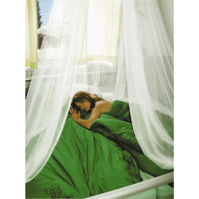 Schellenberg Mosquito Net Mosquitera Standard - An x Al: 200 x 85 cm, Color tejido: Blanco, Fijación por gancho, Cama