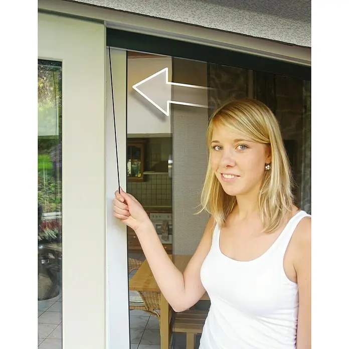 Schellenberg Insect Stop Mosquitera Premium - An x Al: 95 x 220 cm, Color tejido: Antracita, Puertas