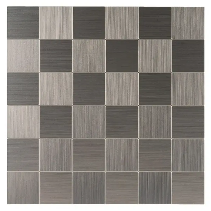 Baldosa de mosaico autoadhesivo Metal 2 - 30,5 x 30,5 cm, Multicolor