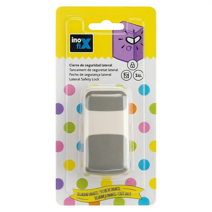 Inofix Cierre para muebles 5103-2- - Blanco/gris, Tipo de montaje: Pegado