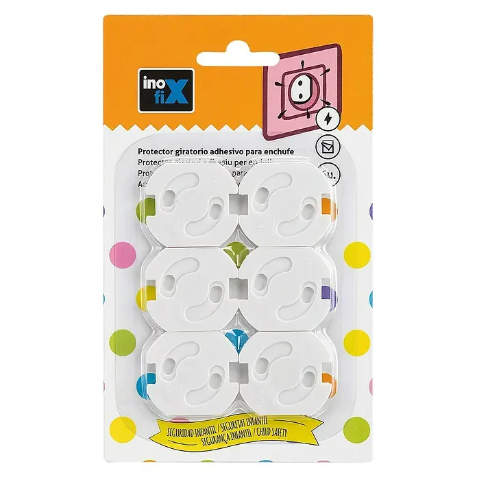 Inofix Protector de enchufe 5400-2 - Blanco, 6 uds.