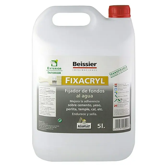 Beissier Fijador acrílico Fixacryl - Blanco, 5 l